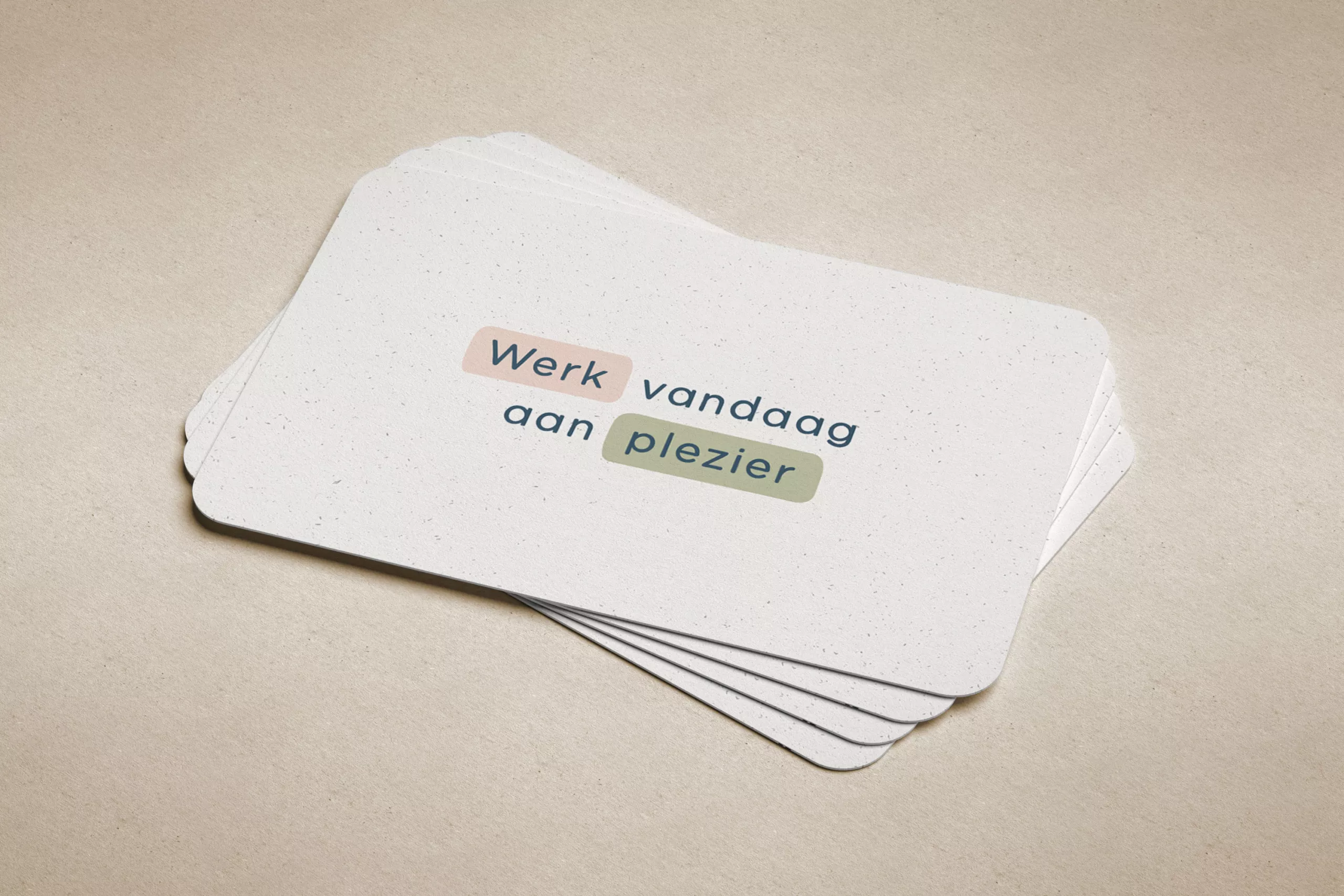 Een stapeltje kaartjes uit de kaartenset Rustmoment voor leerkrachten